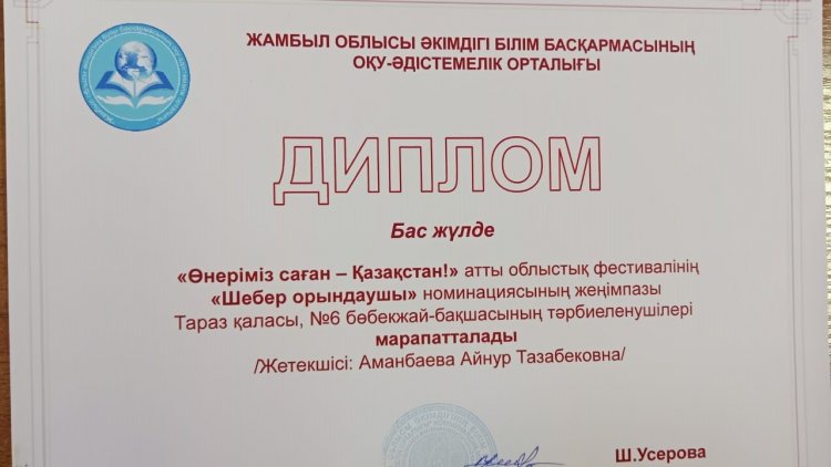 "Шебер орындаушы"  номинациясының жеңімпазы